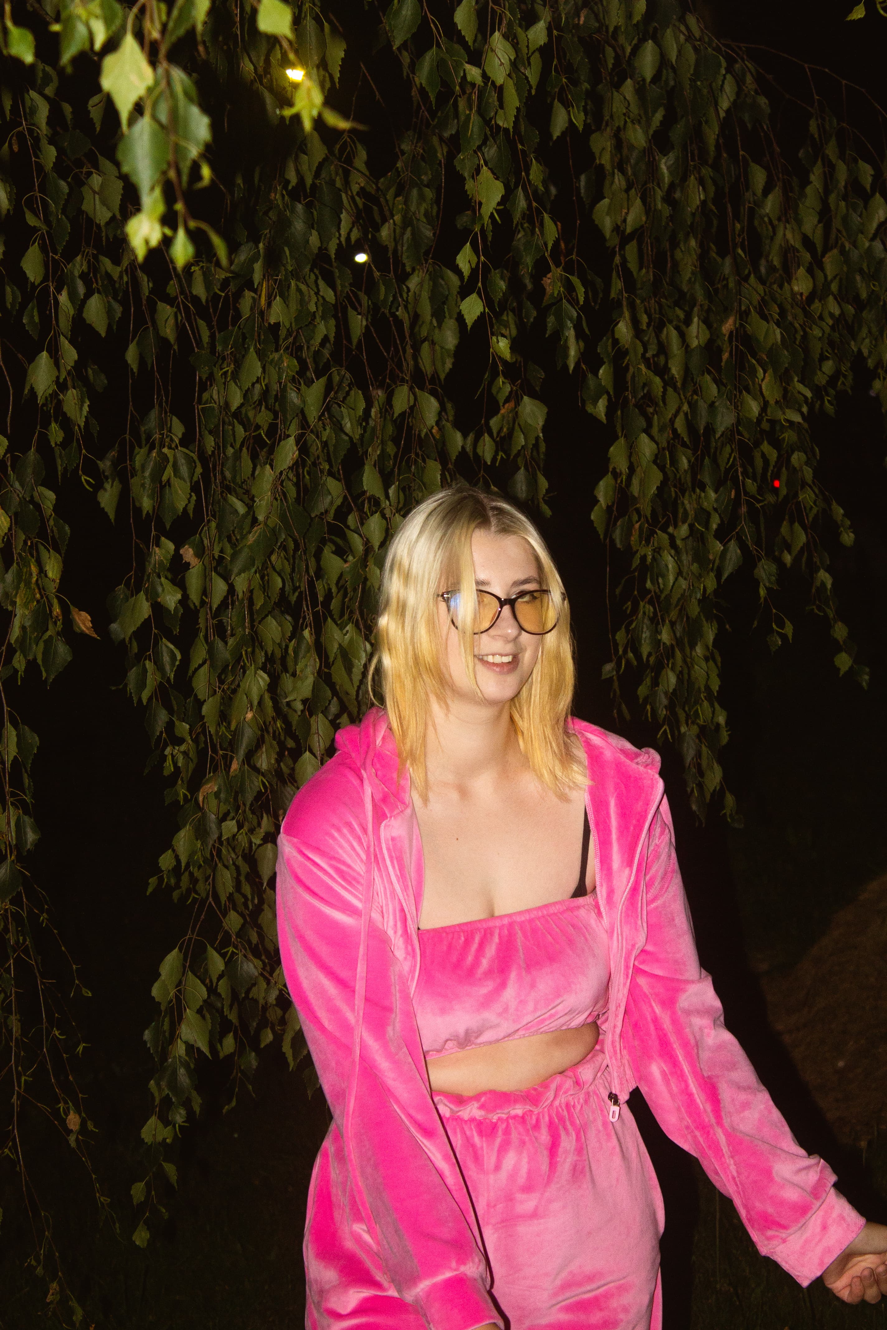 Girl in pink clothes